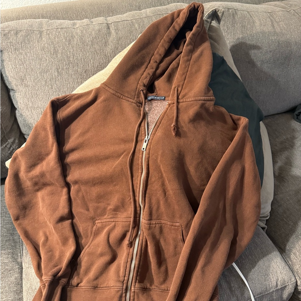 Brandy Melville Chestnut Zip-Up Jacket